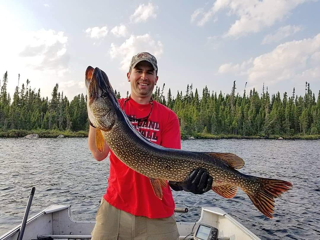Group of Clippinger with a nice pike at Mattawa Bay